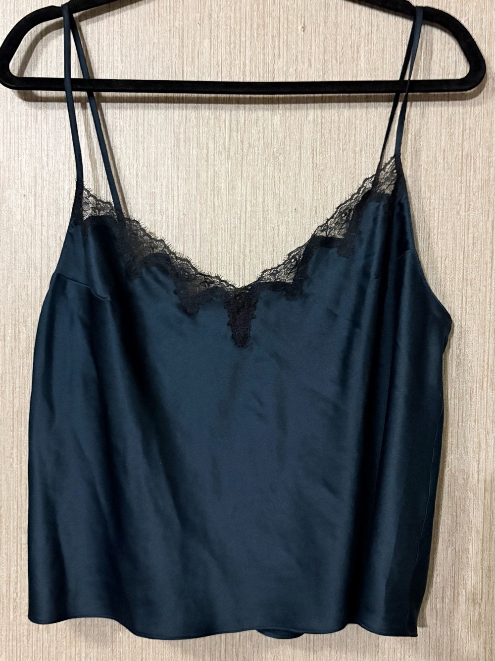 Victoria's Secret Black Satin Lace Cami